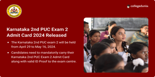Karnataka 2nd PUC Exam 2 Admit Card 2024 Released @kseab.karnataka.gov.in; Check Direct Link Here